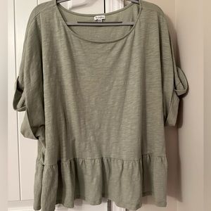 Sage green babydoll top